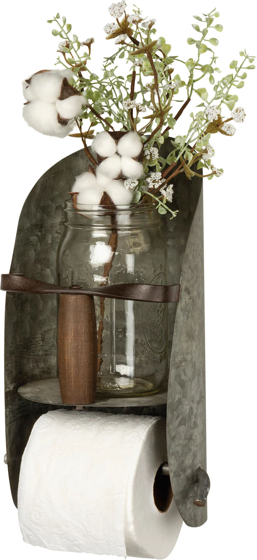 Rustic Farmhouse Scoop Toilet Paper Holder - Image 4