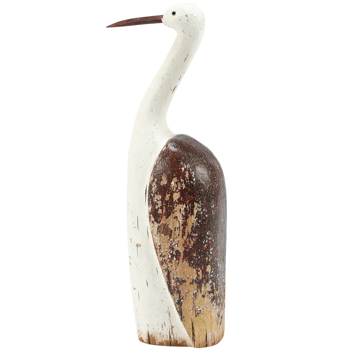Rustic Heron 13" Wooden Sitter - Image 2
