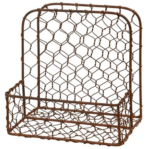Rustic Metal Chicken Wire Napkin Holder - Image 3