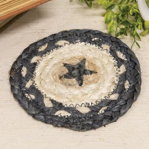 ๐ Rustic Pewter Star Braided Coaster - Image 2