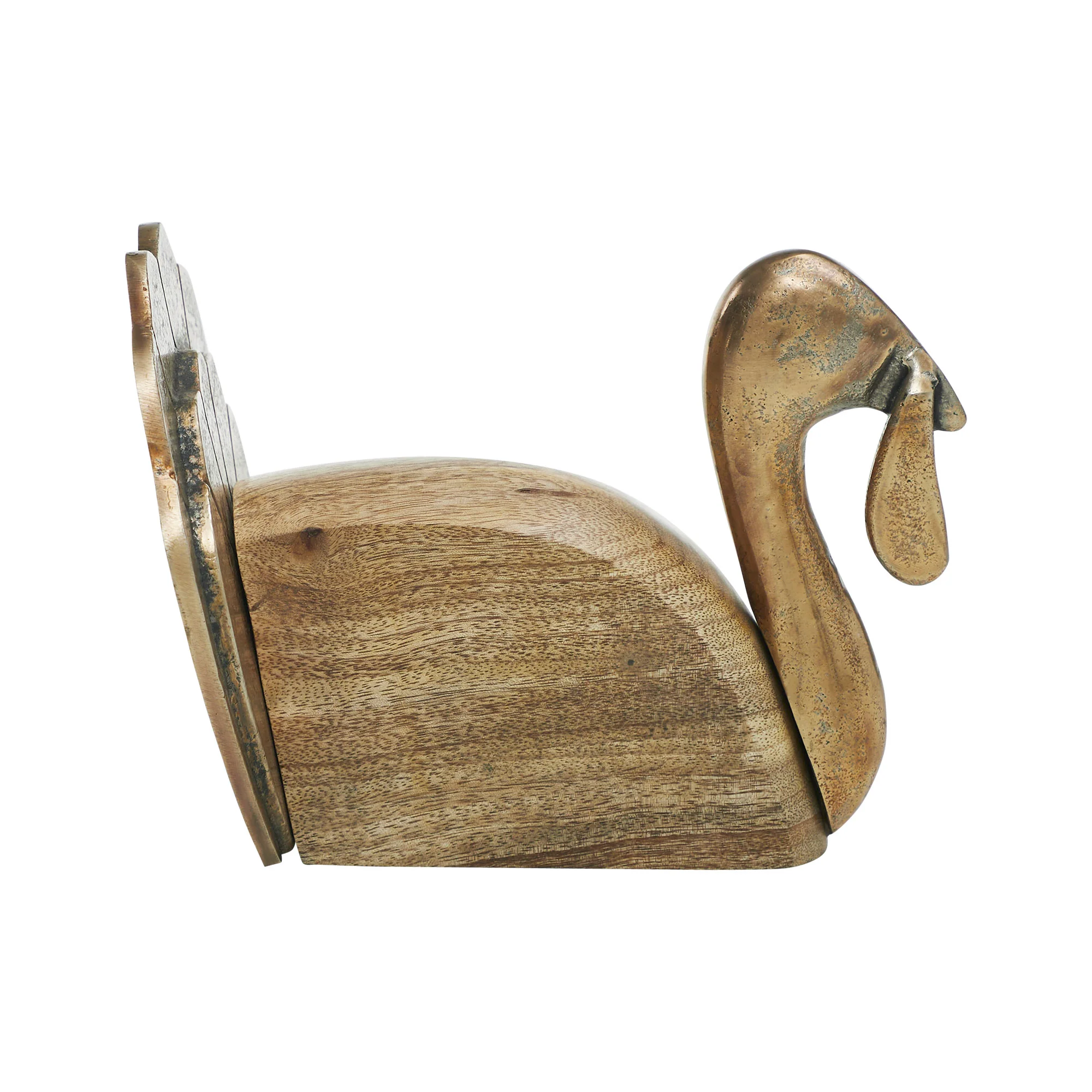 Rustic Turkey Wooden Figurine - Image 2