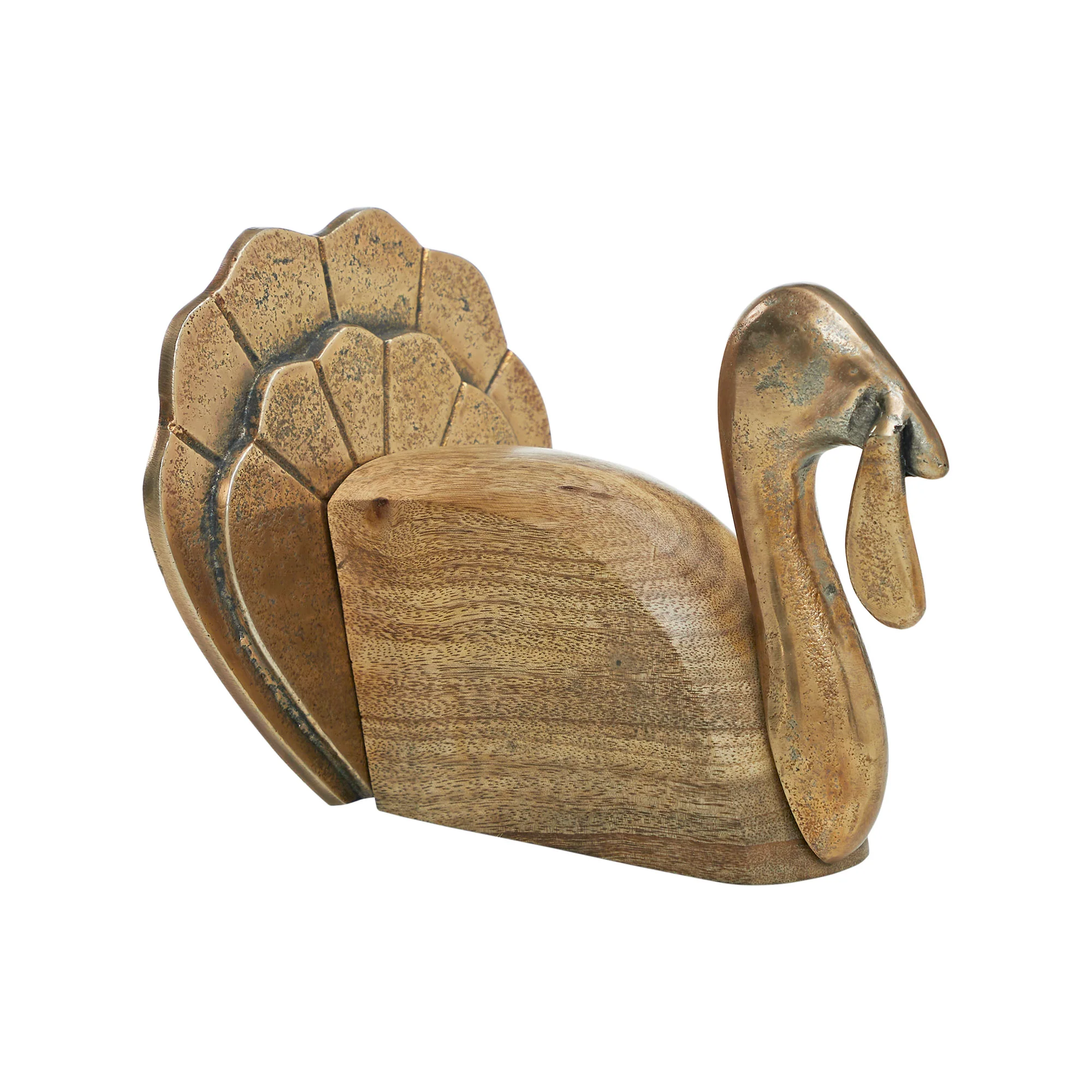 Rustic Turkey Wooden Figurine - Image 3