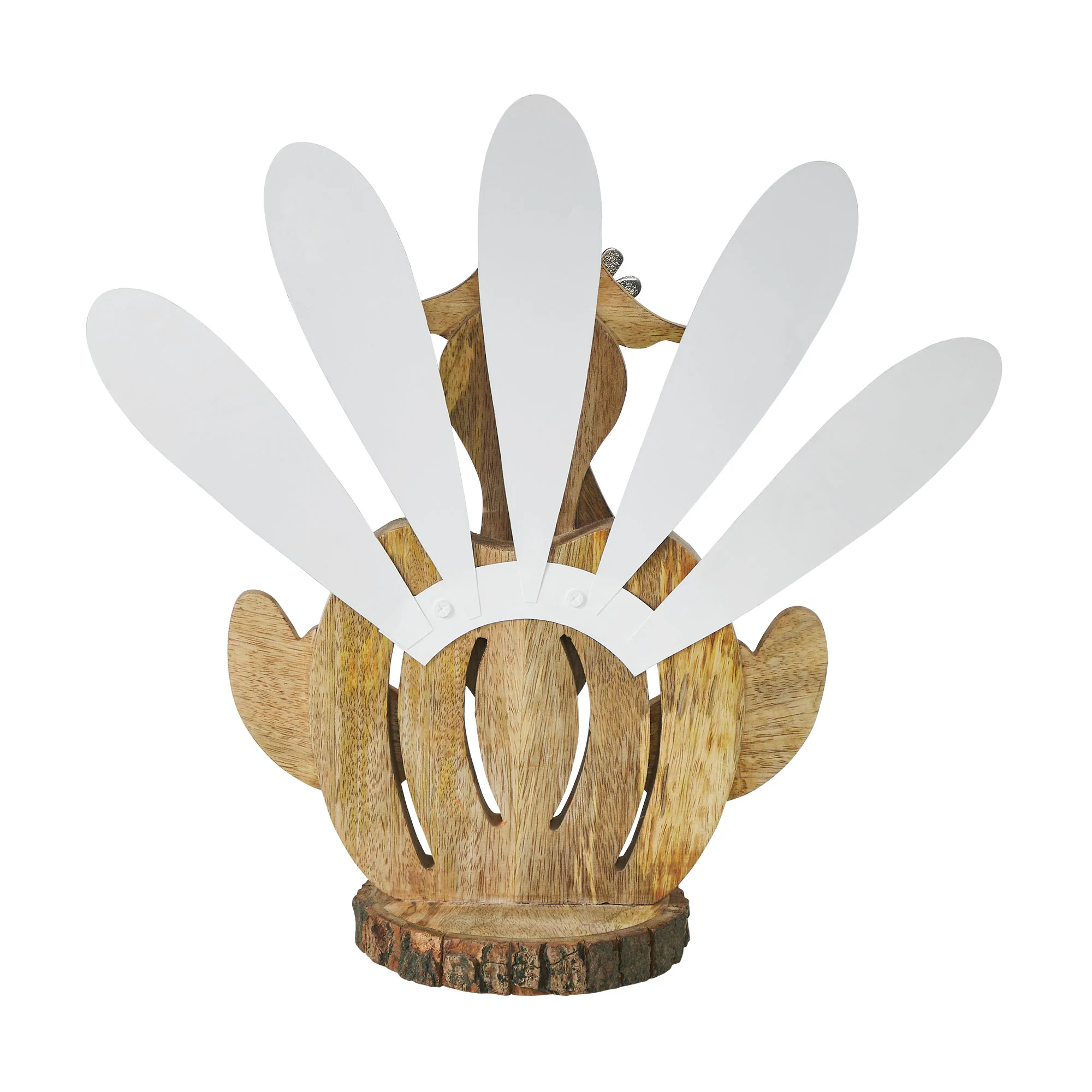 Rustic Turkey Wooden Thanksgiving Figure - Image 2