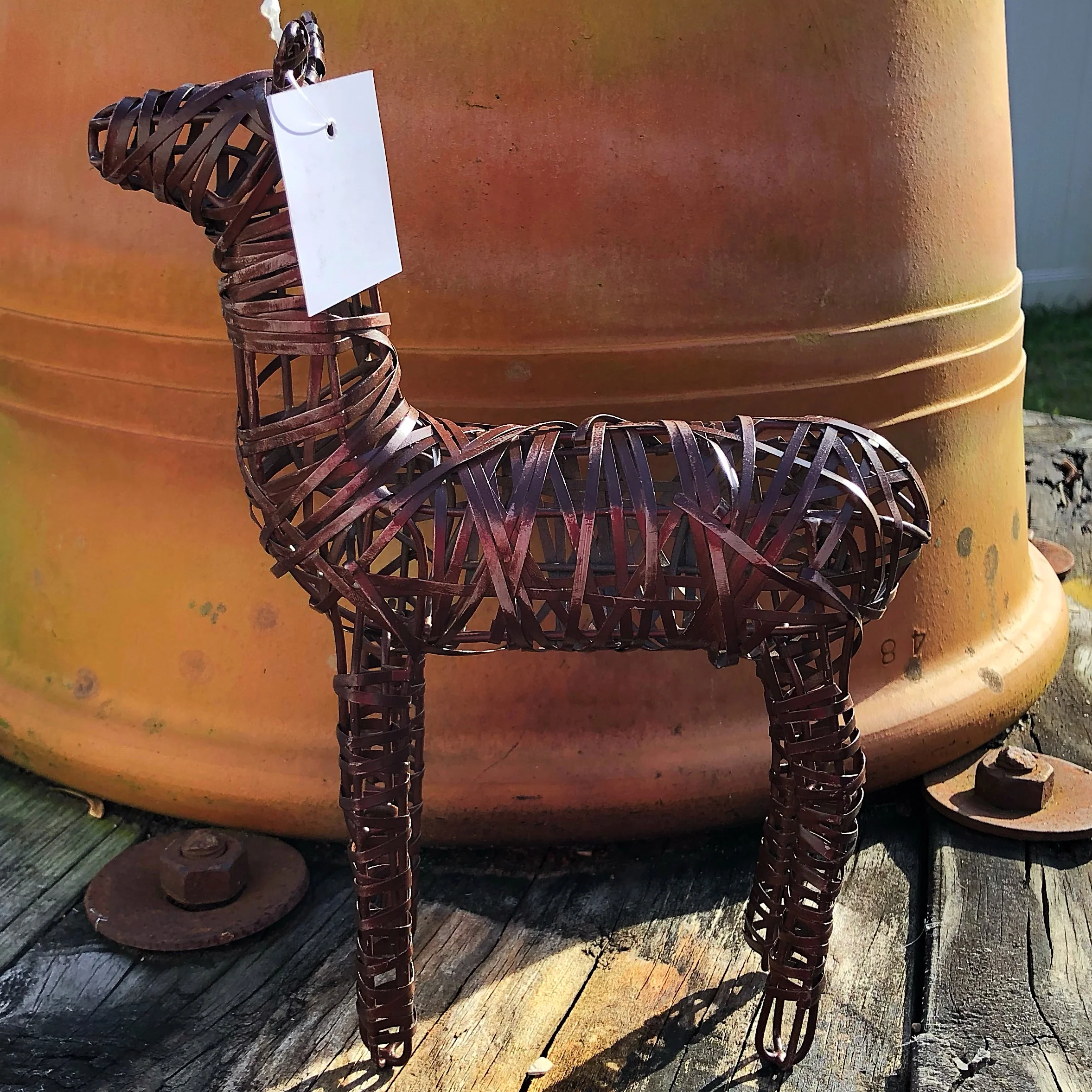 💙 Rustic Twisted Brown Wire Llama Figure - Image 3