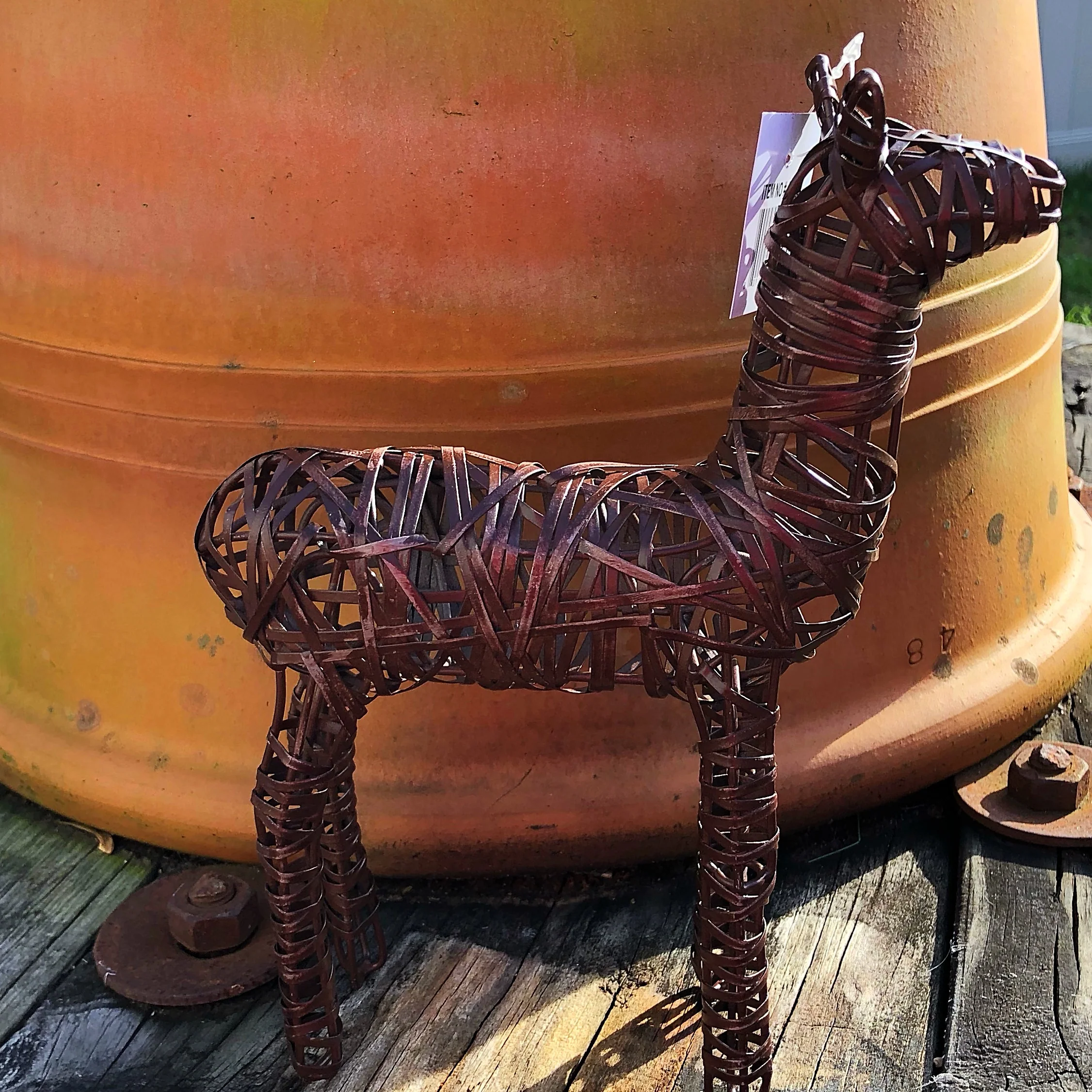 💙 Rustic Twisted Brown Wire Llama Figure - Image 4