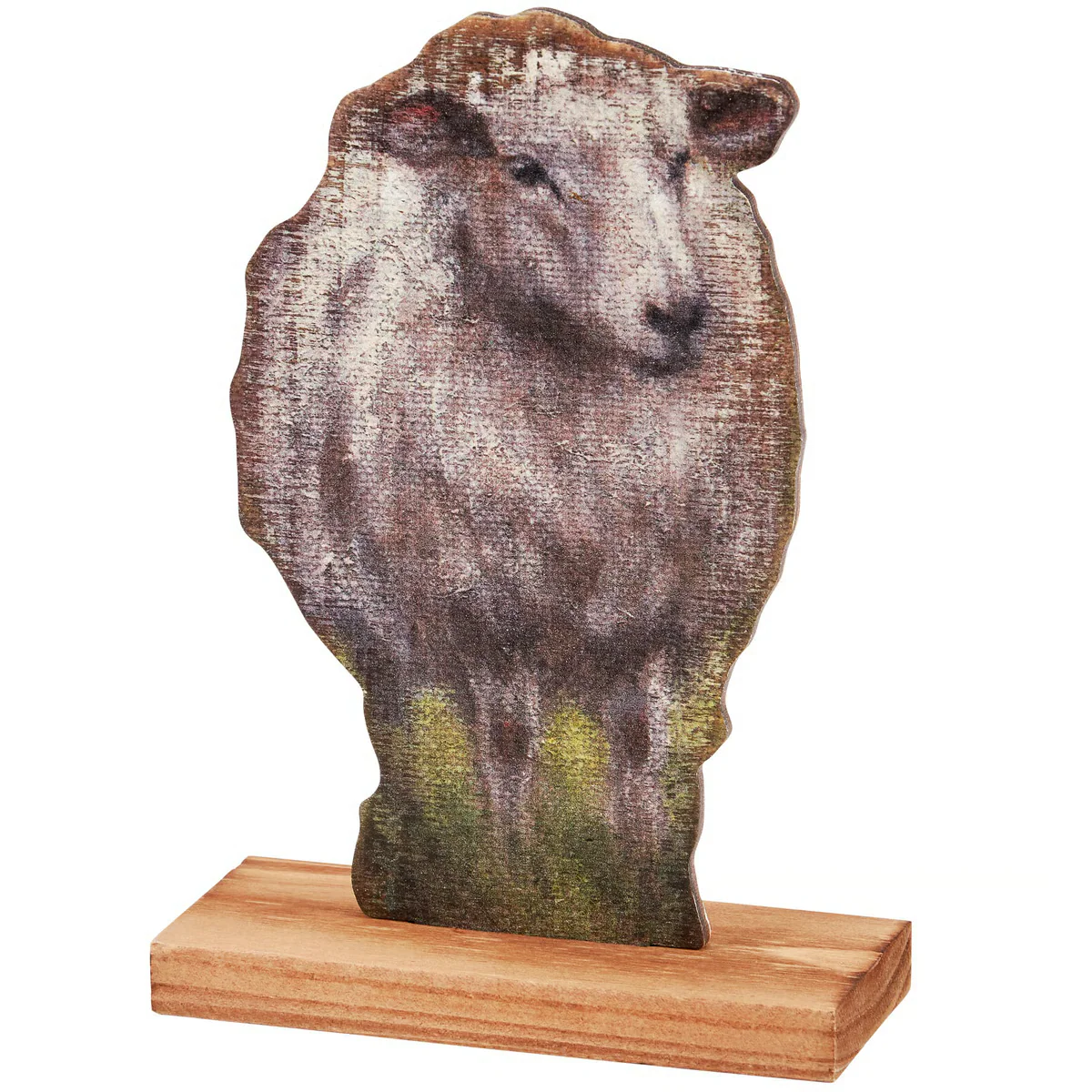 💙 Rustic White Sheep Stand Up Sign - Image 2