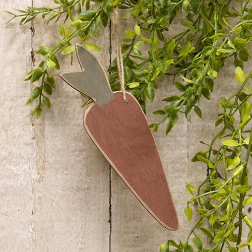 ๐ Rustic Wooden Carrot Ornament - Image 2
