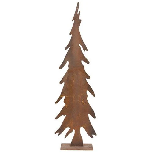 Rusty Metal Primitive Christmas Tree 28" H