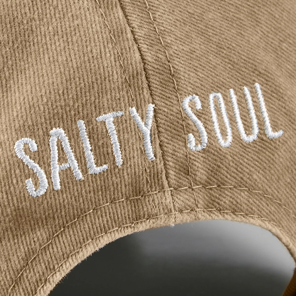 Salty Soul Embroidered Beach Baseball Cap - Image 4