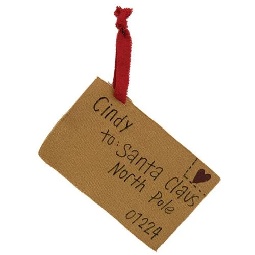 Santa Claus Letter, From Cindy Ornament