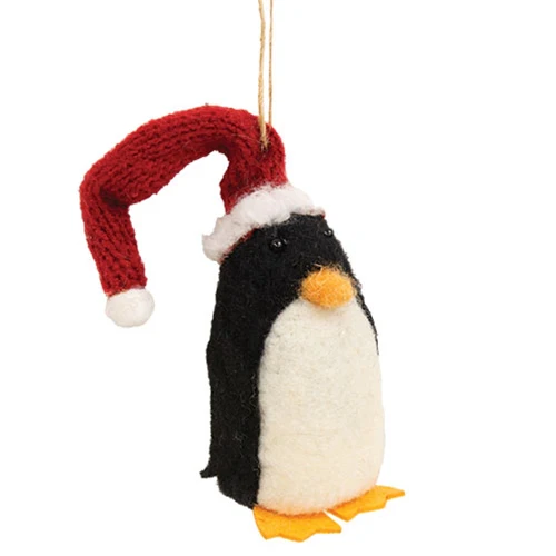 DAY 11 ✨ 25 Days of Ornaments ✨ Santa Hat Penguin Felt Ornament