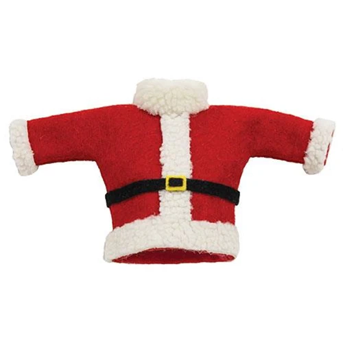Santa Jacket Felted Wool Bottle Topper - Image 2