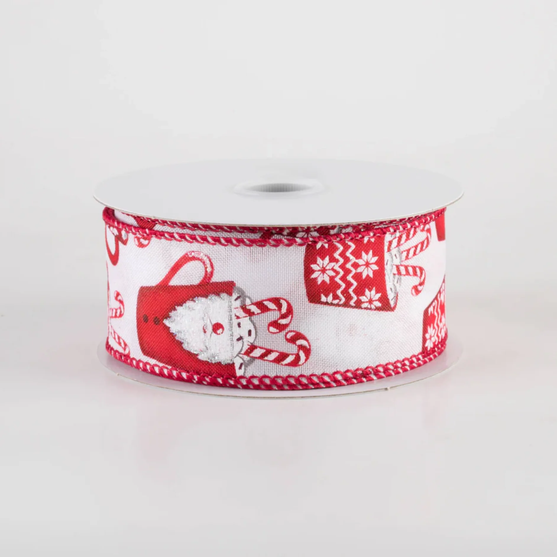 ๐ Santa Mug Hot Cocoa Ribbon 1.5" x 10 yards