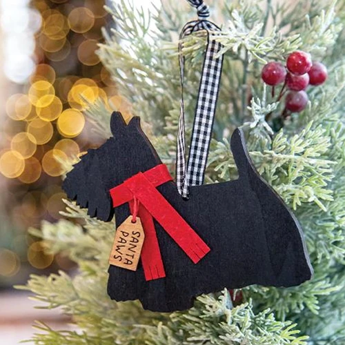 ๐ Santa Paws Scottie Dog Ornament - Image 2