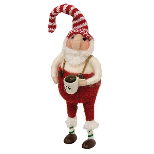 DAY 24 ✨ 25 Days of Ornaments ✨ Santa with Latte Felt Ornament