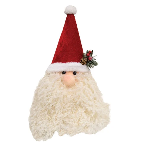 Santa with Sparkle Beard Fabric Figure - Image 2