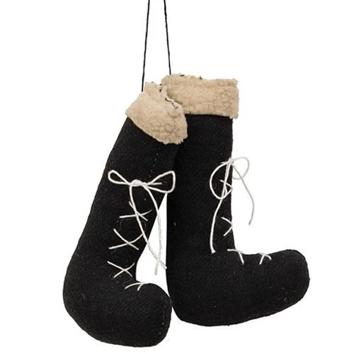 Santa's Boots Fabric Ornament - Image 2