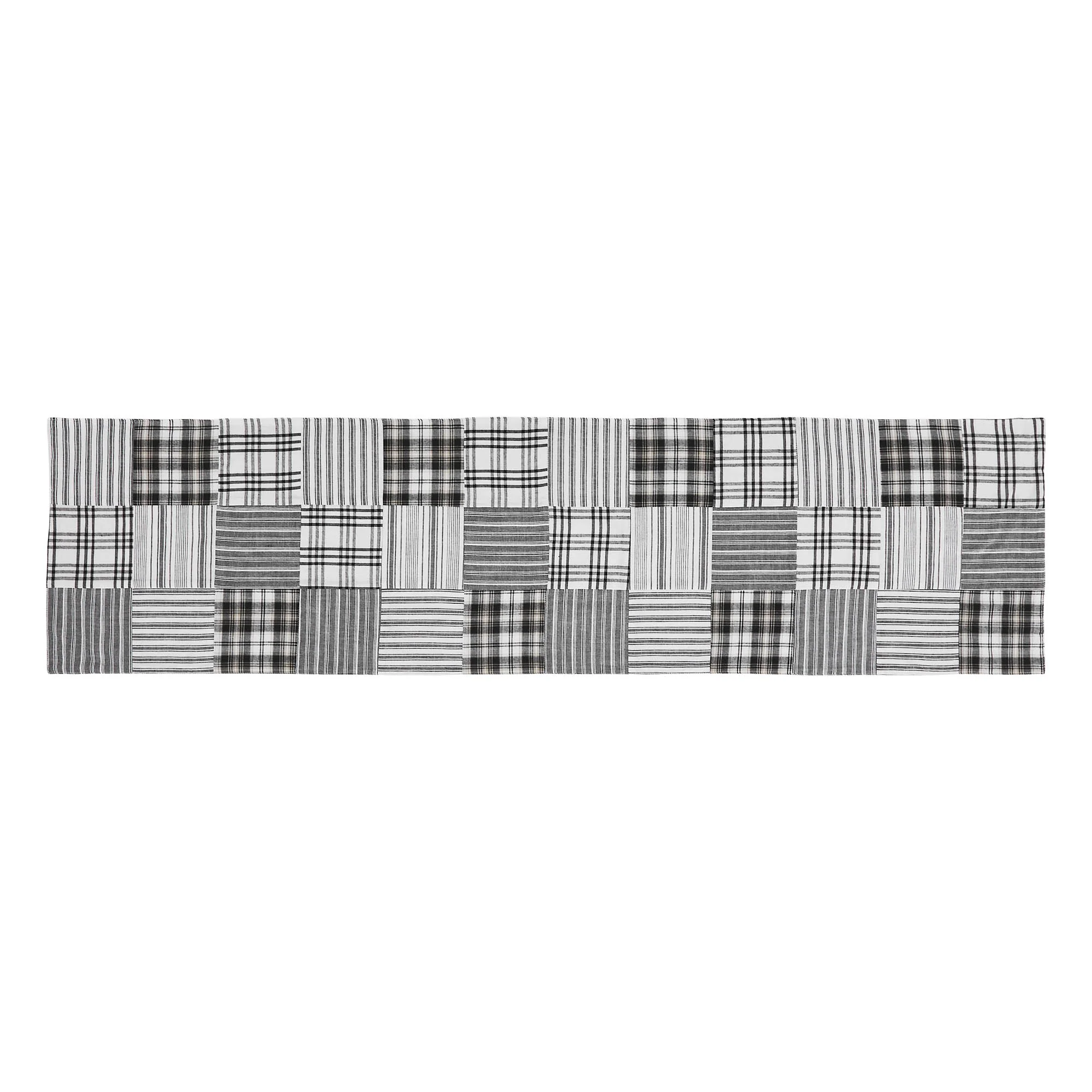 Sawyer Mill Black and White 48" Quilted Table Runner - Image 2