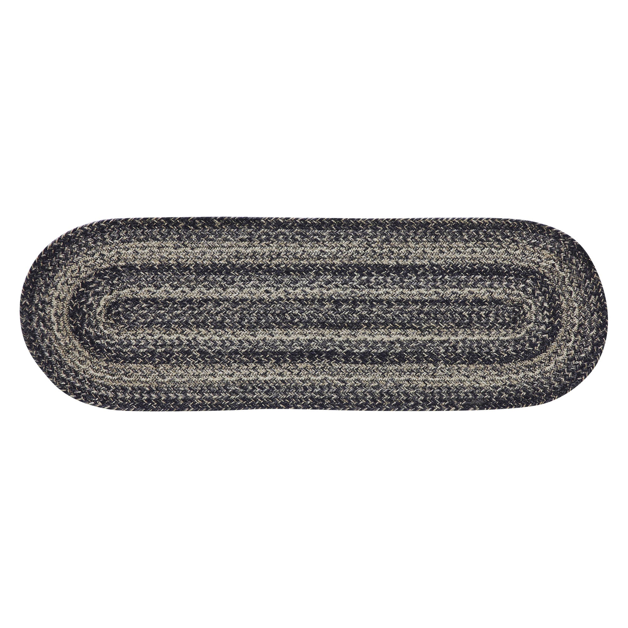 Sawyer Mill Black White 36" Jute Oval Table Runner - Image 4