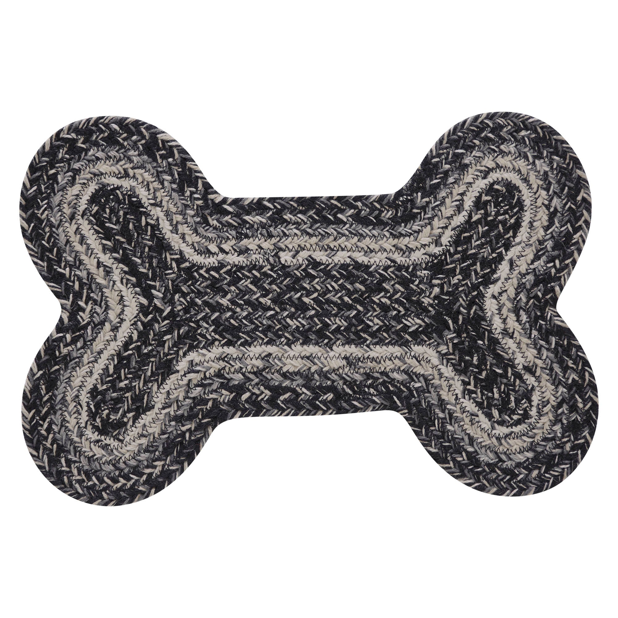 Sawyer Mill Black White Indoor/Outdoor Small Bone Shaped Rug - Image 2