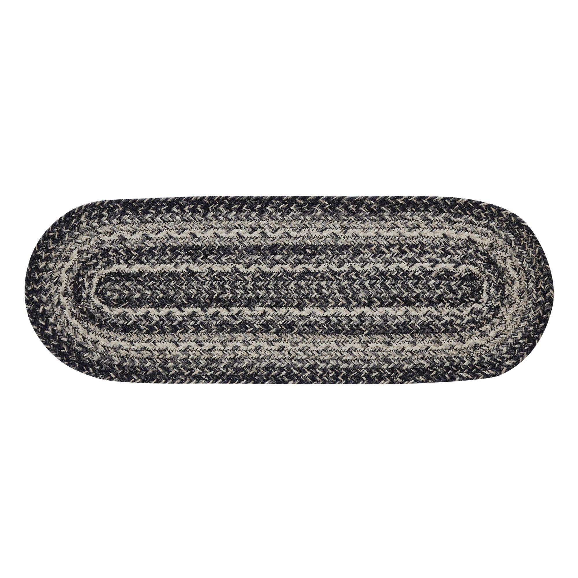 Sawyer Mill Black White Jute 24" Oval Table Runner - Image 2