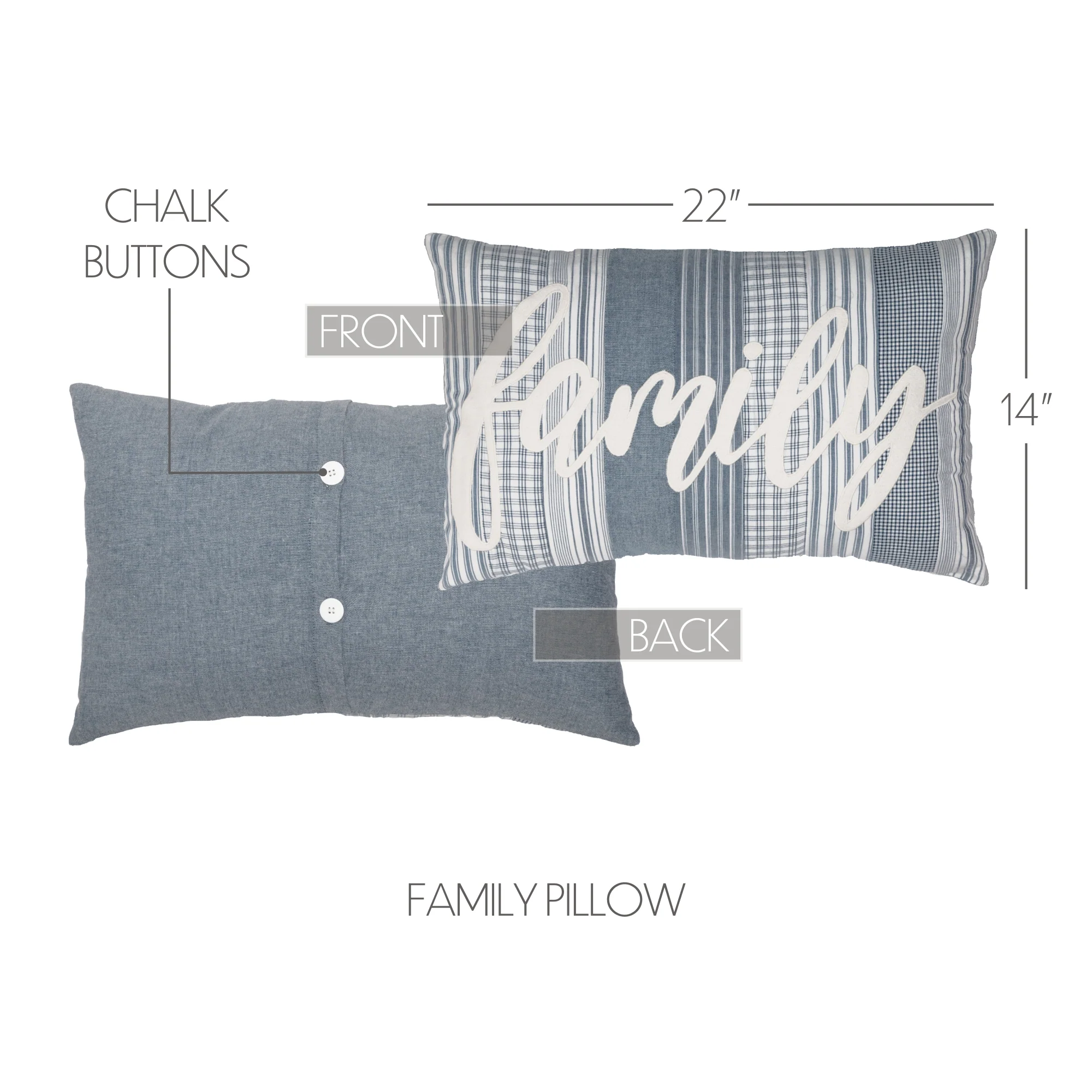 Sawyer Mill Blue Family 22" Pillow - Image 2