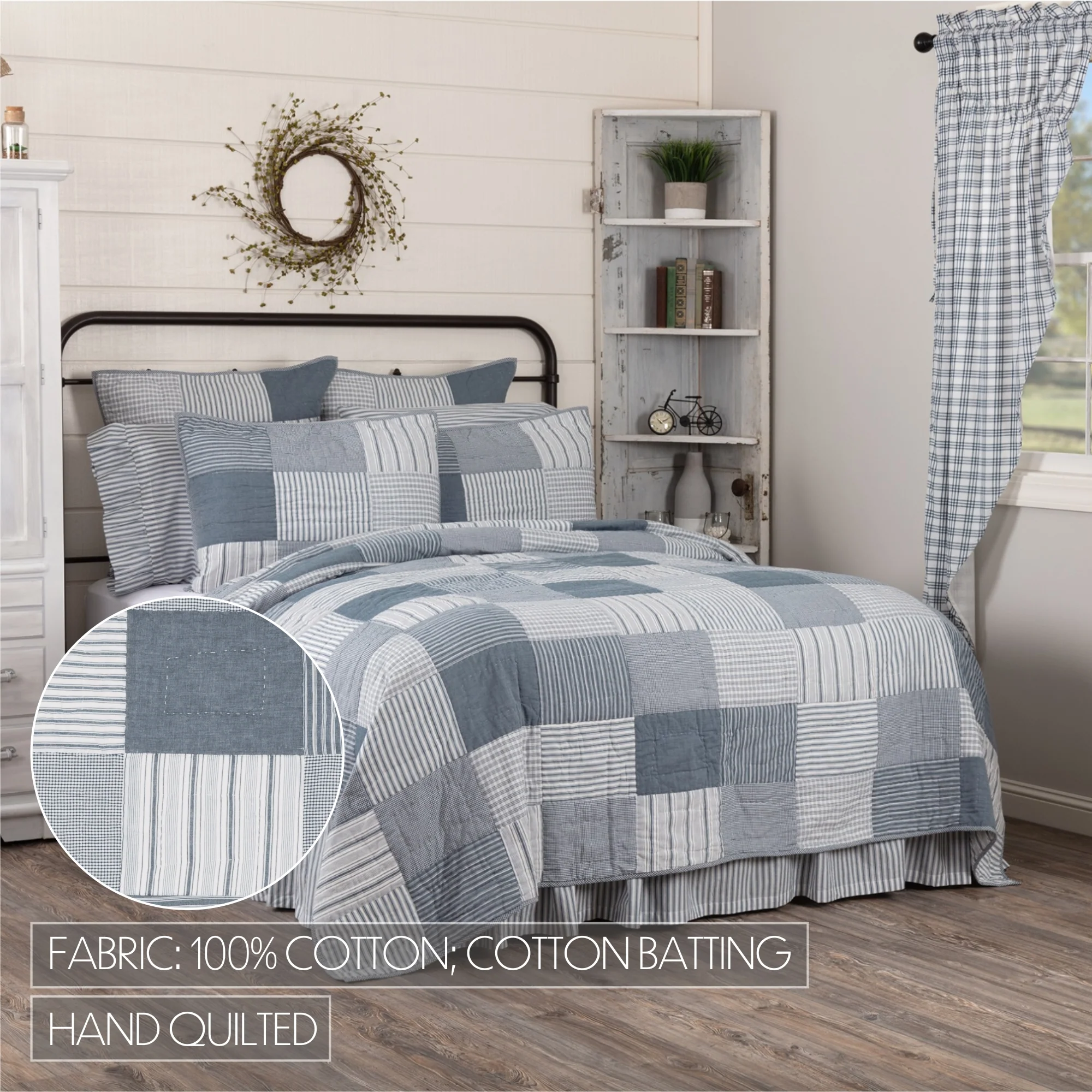 Sawyer Mill Blue King Quilt 105'' L x 95" W - Image 5