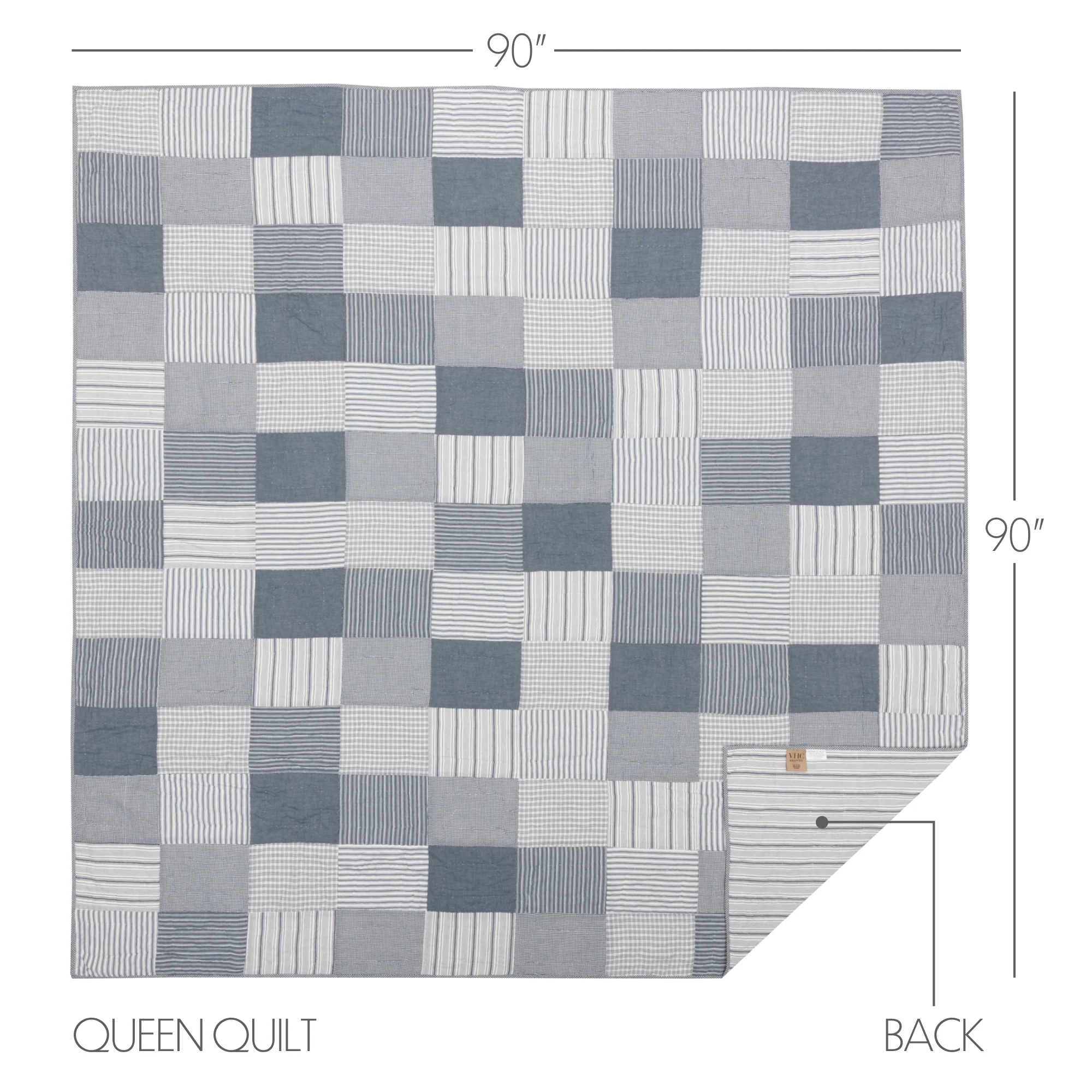 Sawyer Mill Blue Queen Quilt 90'' W x 90'' L - Image 7