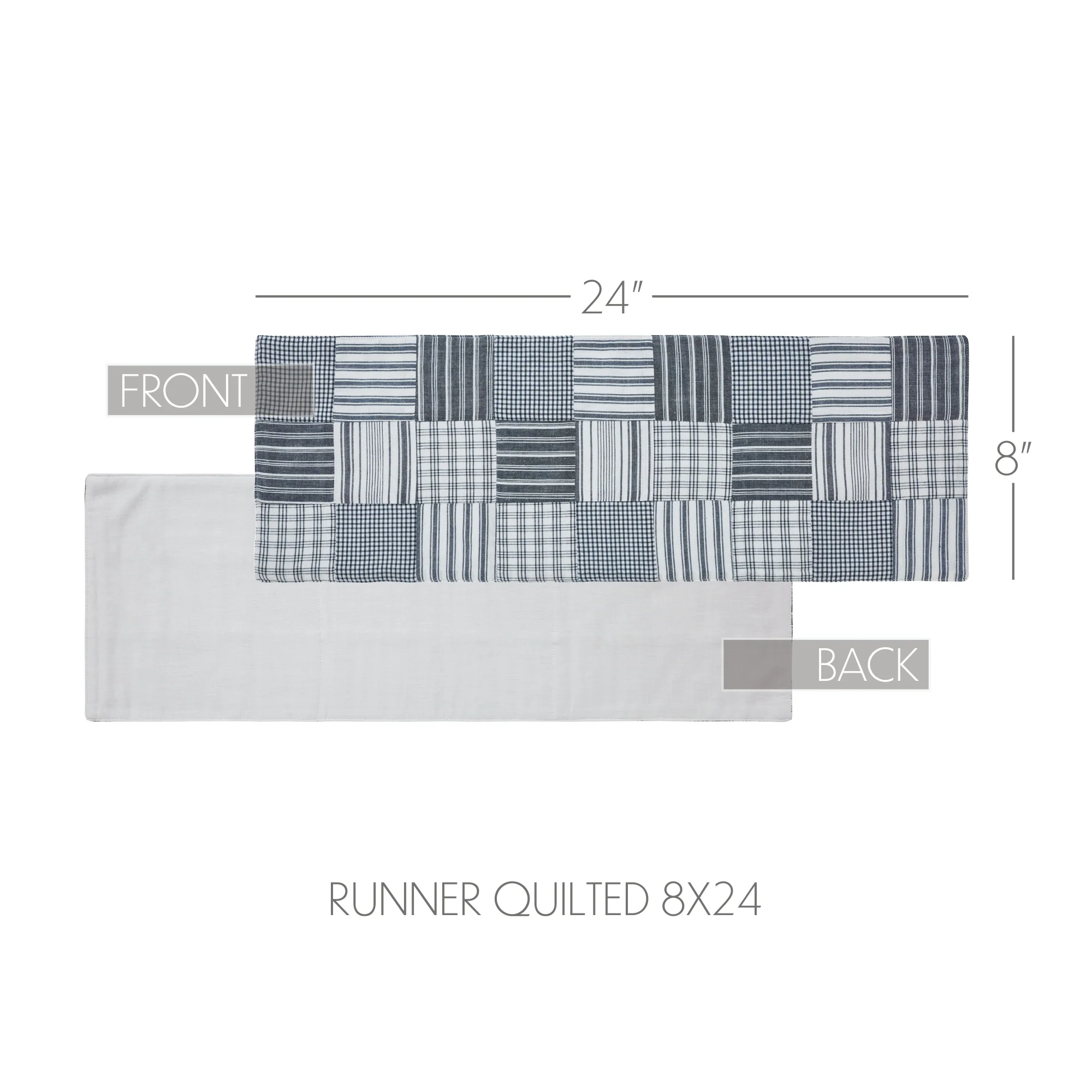 Sawyer Mill Blue Quilted 24" Table Runner - Image 5