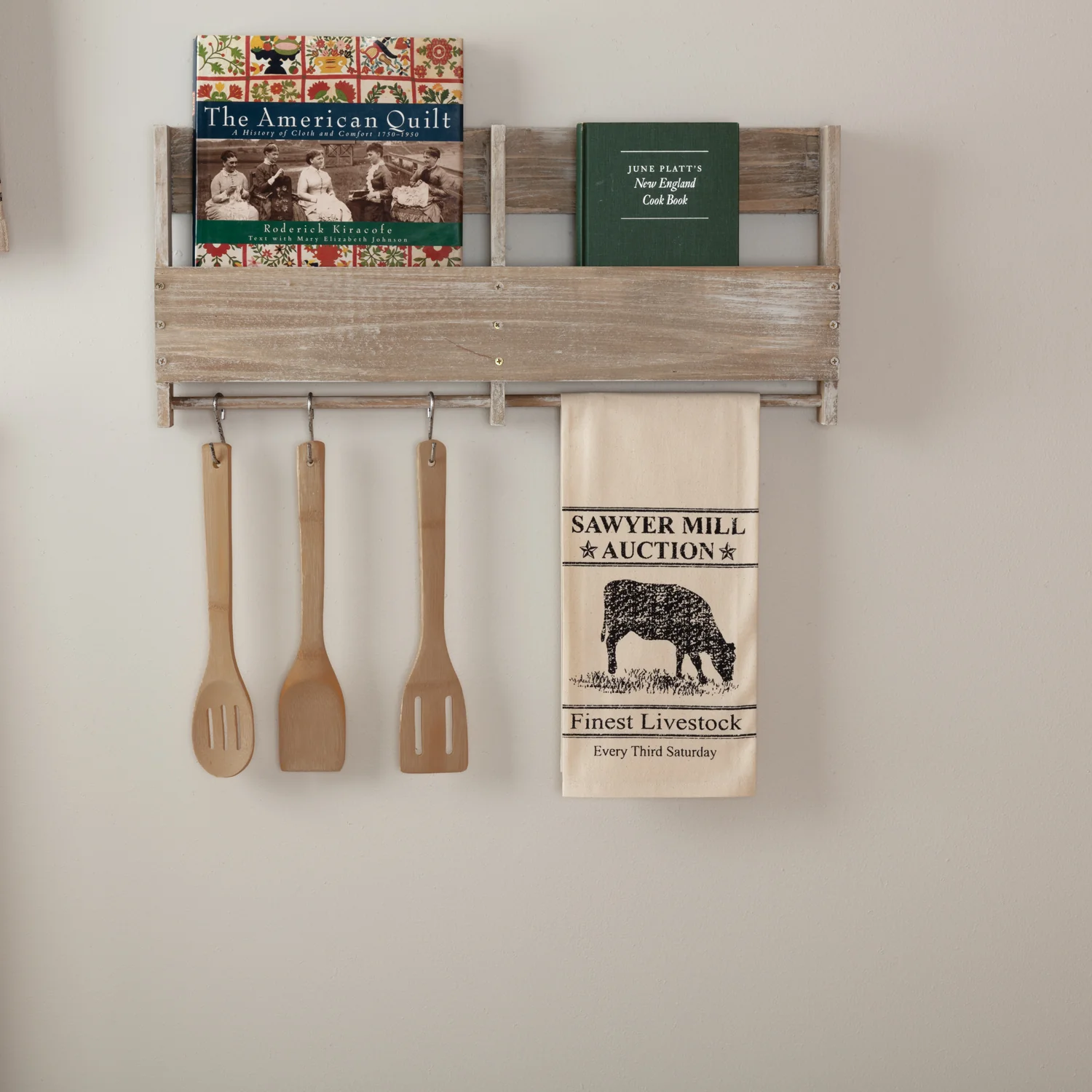 Sawyer Mill Charcoal Cow Muslin Unbleached Natural Tea Towel