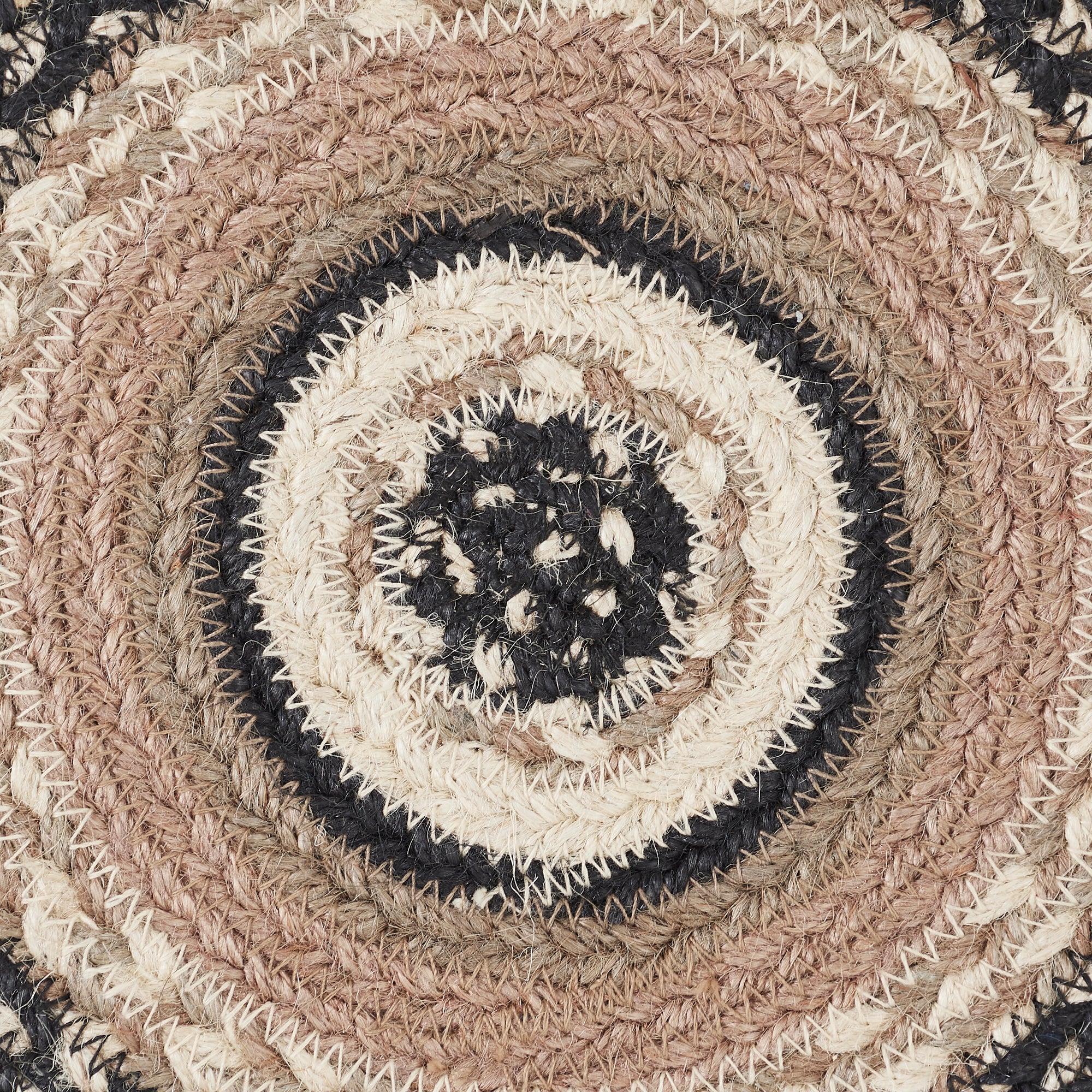Sawyer Mill Charcoal Creme 15" Jute Trivet - Image 3