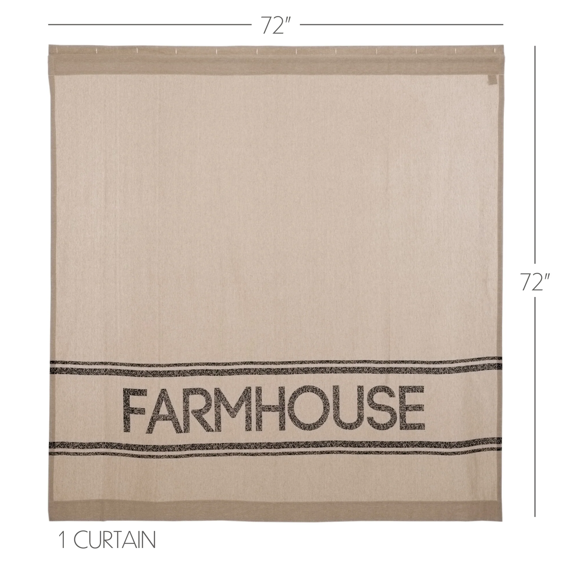 Sawyer Mill Charcoal Farmhouse Shower Curtain 72'' x 72'' - Image 2