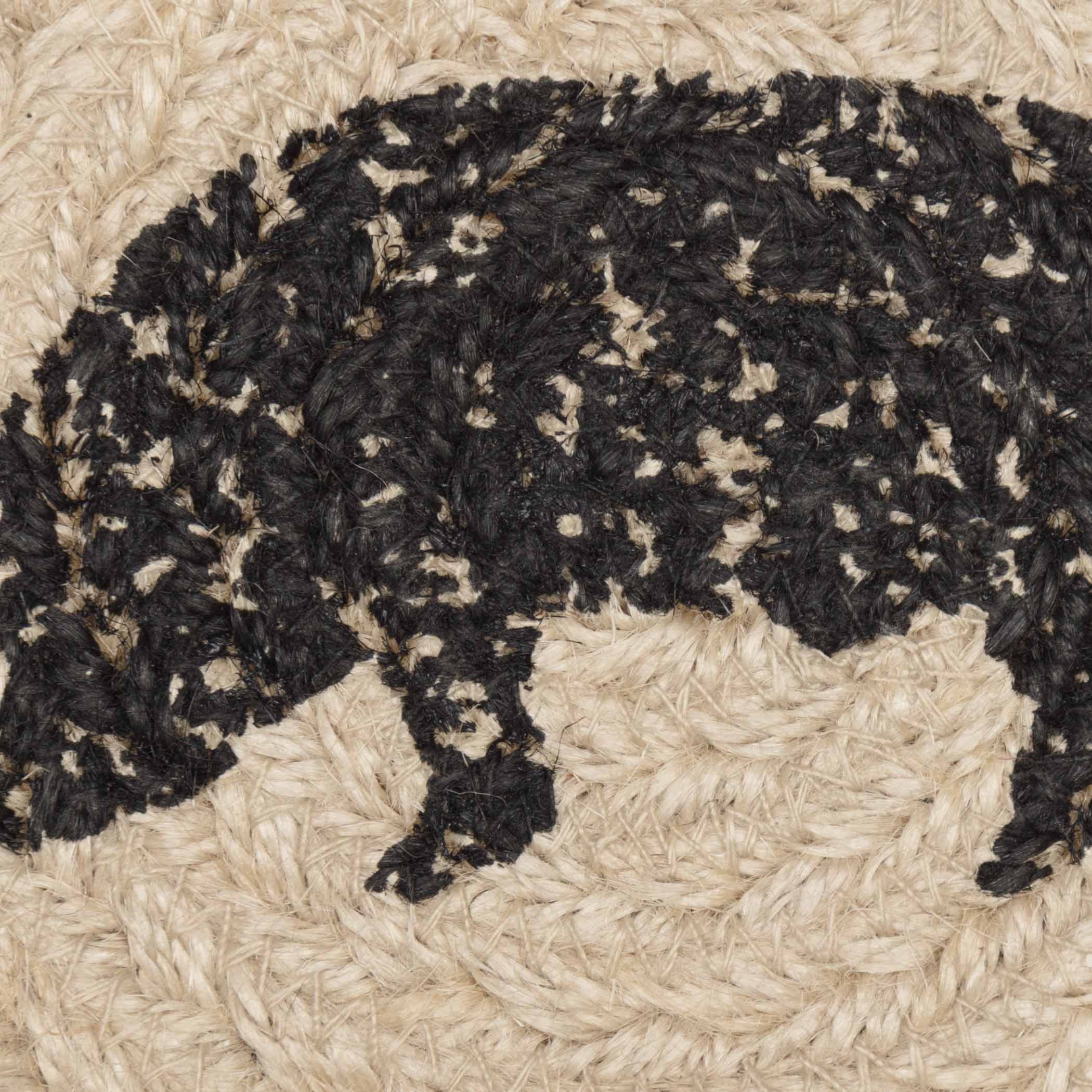Sawyer Mill Charcoal Pig Jute Coaster Set of 6 - Image 6