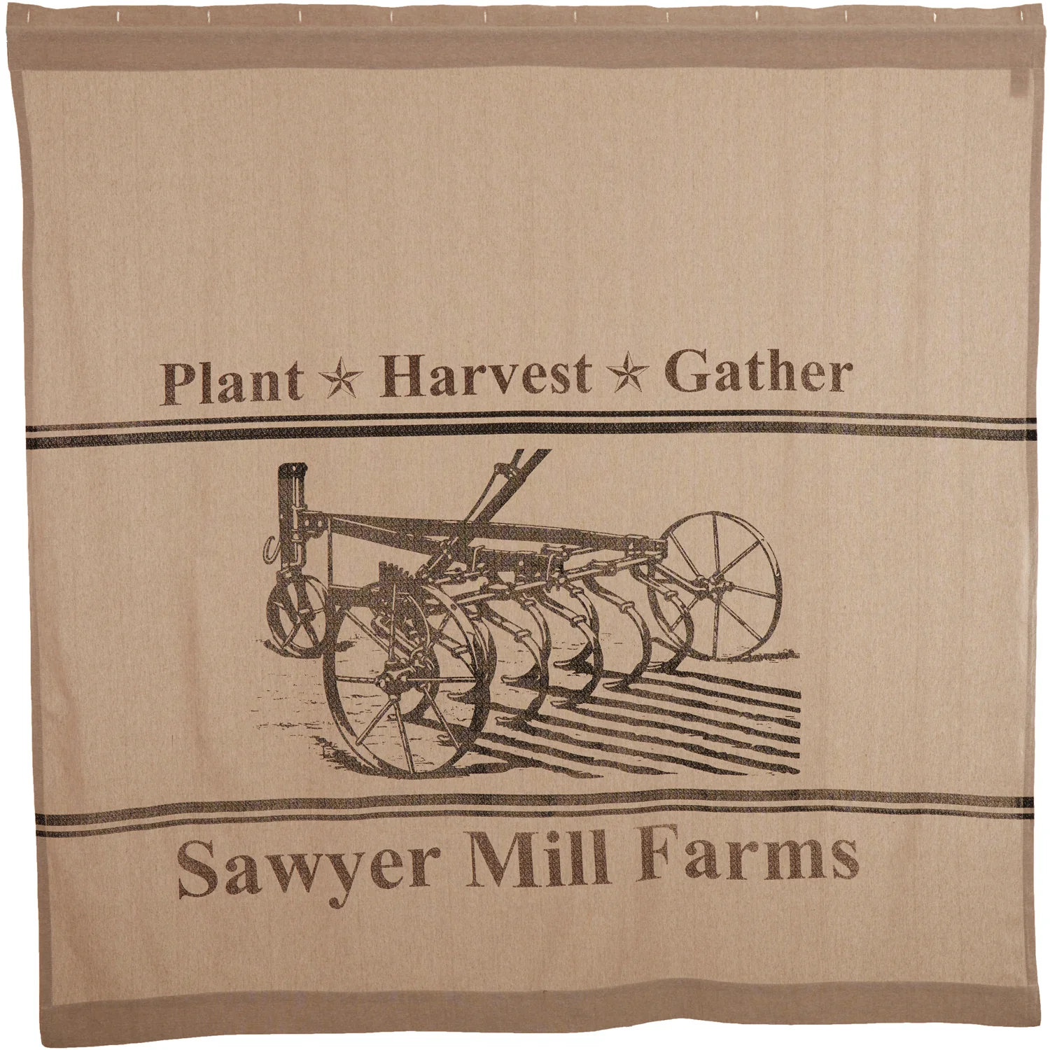 Sawyer Mill Charcoal Plow Shower Curtain 72" x 72" - Image 3