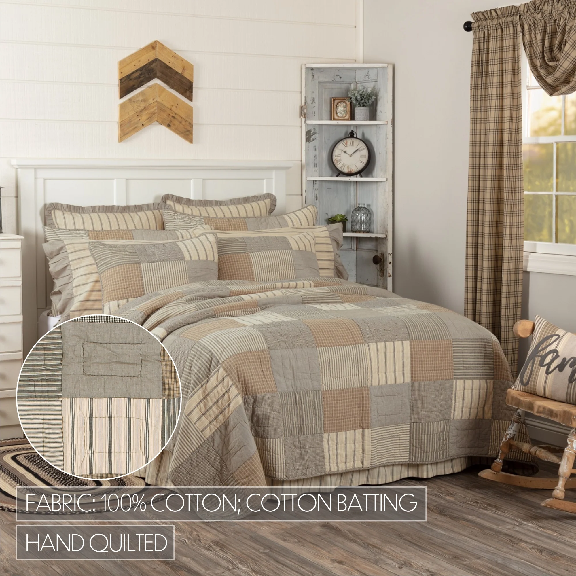 Sawyer Mill Charcoal Queen Quilt 90'' W x 90'' L - Image 6