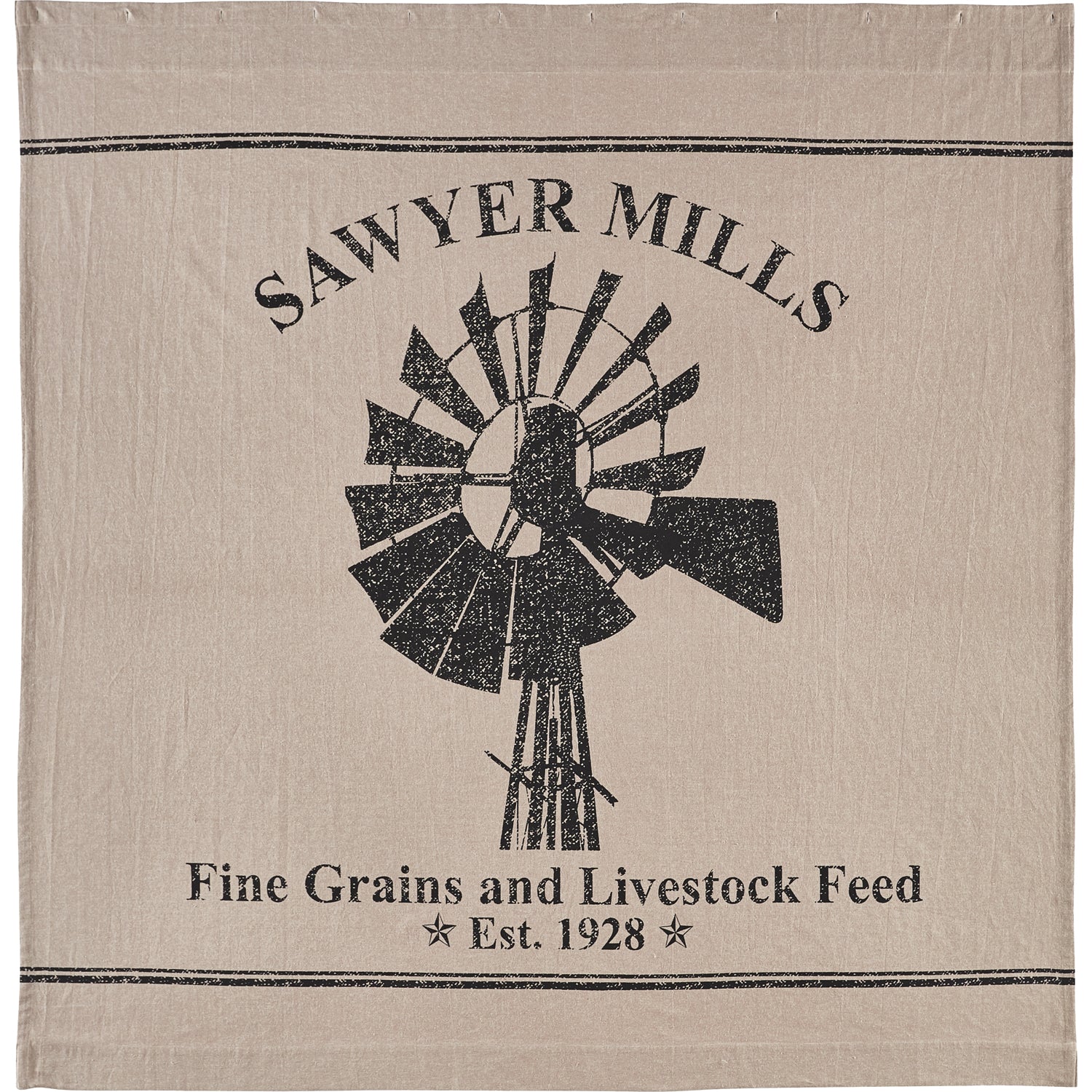 Sawyer Mill Charcoal Windmill Shower Curtain 72" x 72" - Image 3