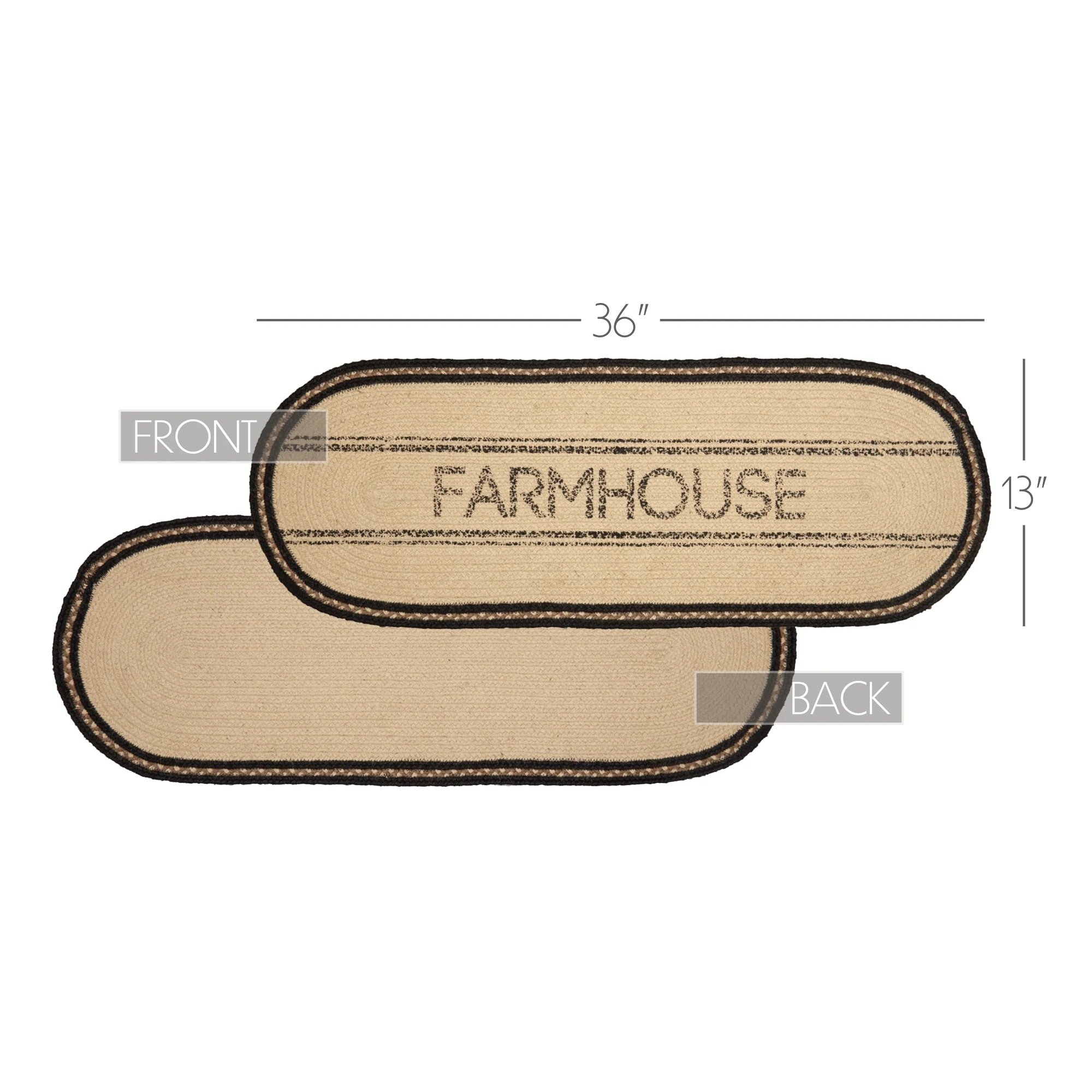 Sawyer Mill Farmhouse Jute Table Runner 13" x 36" - Image 7