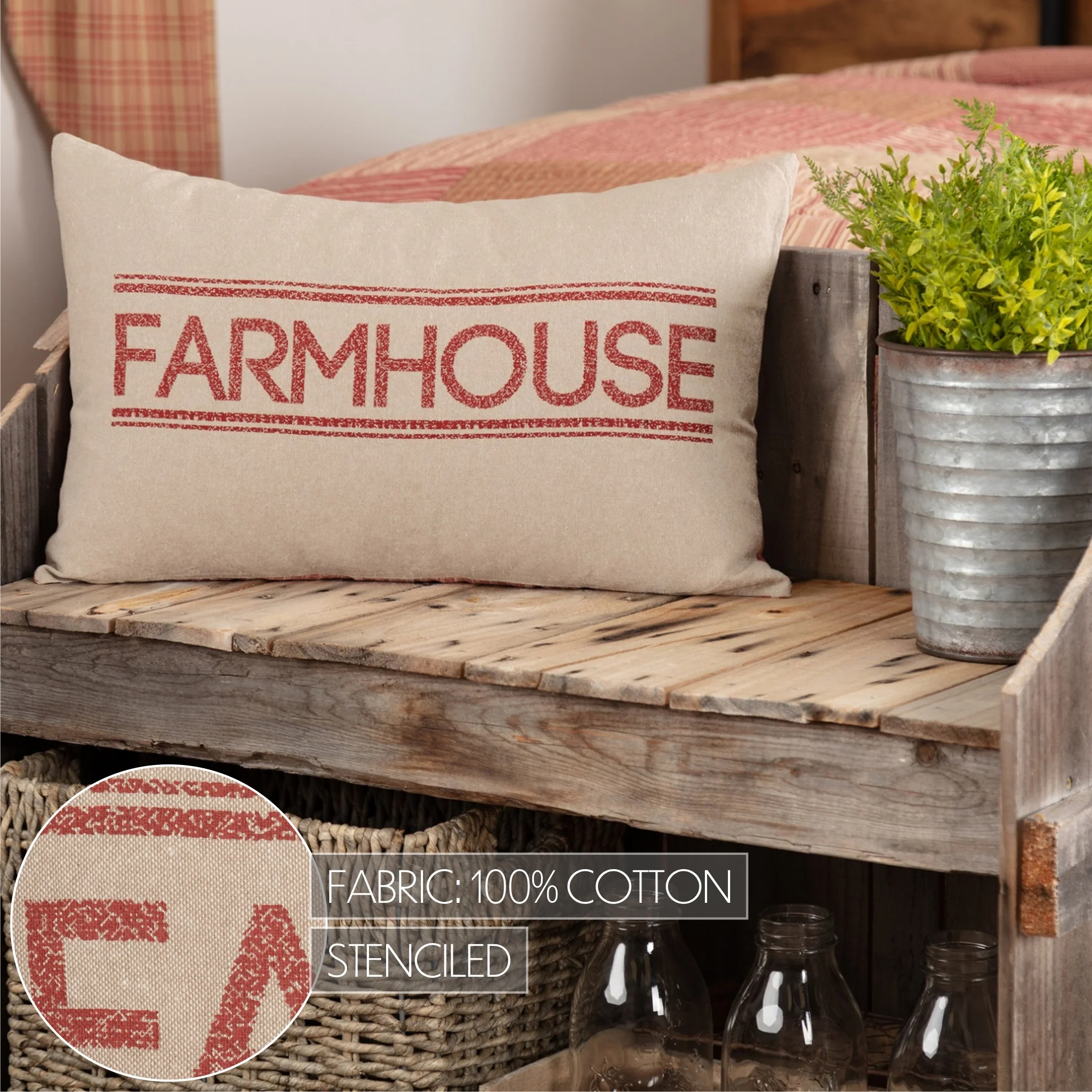 Sawyer Mill Red Farmhouse Pillow - Image 5