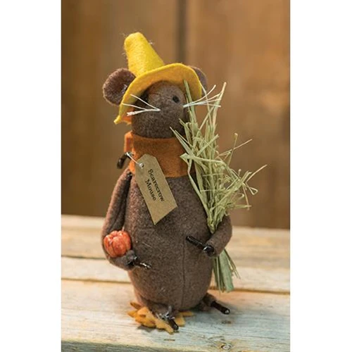 Scarecrow Mouse Fabric Figure