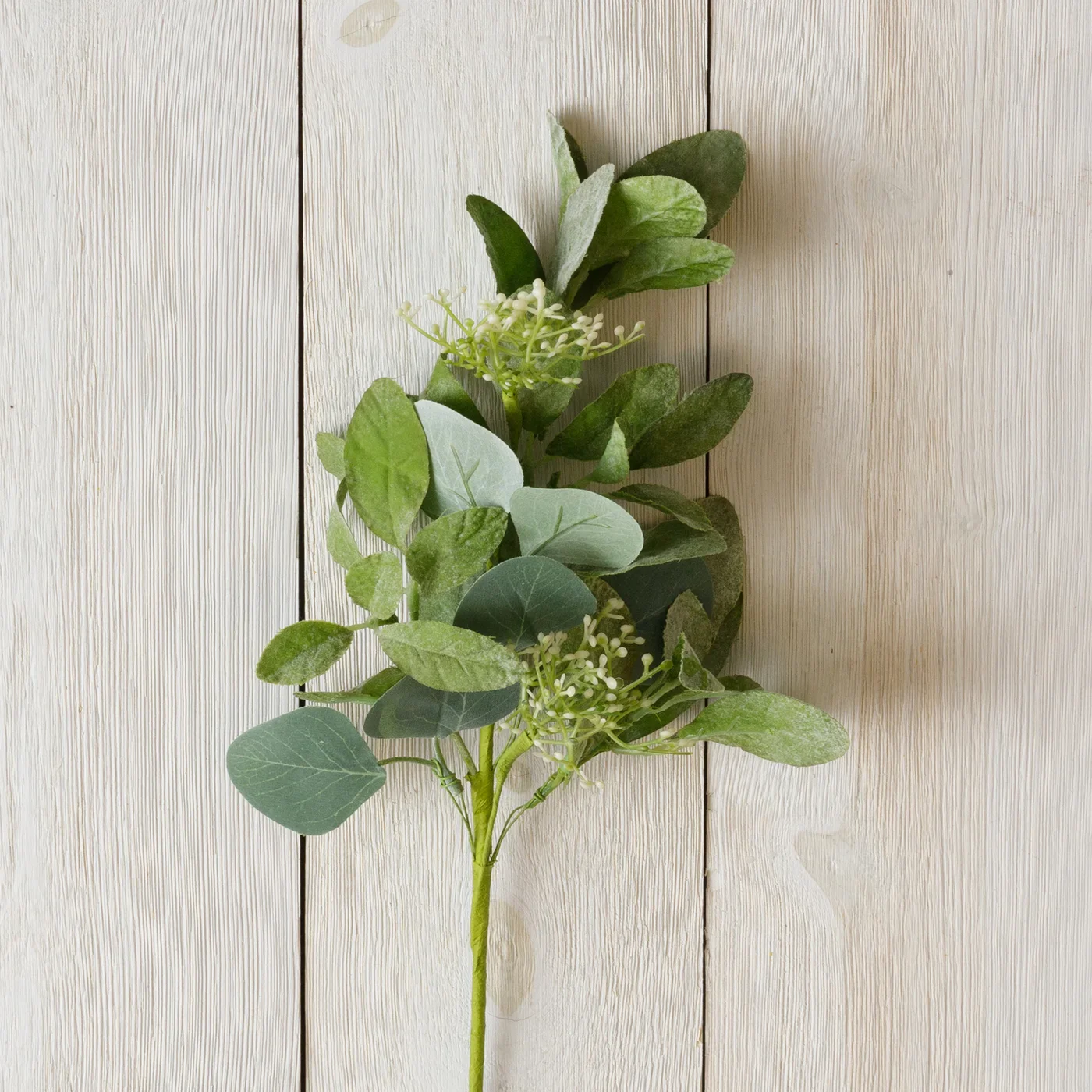 ๐ Seeded Silver Dollar Eucalyptus 19" Faux Foliage Spray