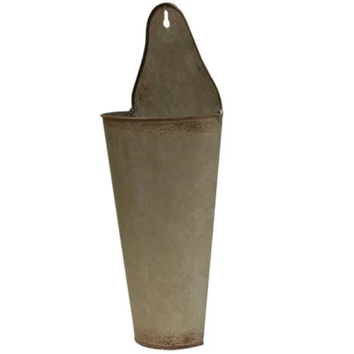 💙 💙 Set of 2 Rustic Galvanized Cone Buckets - Image 2