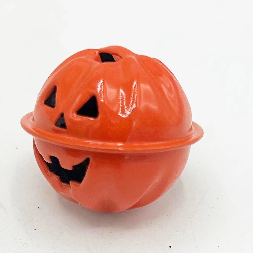 💙 Set of 10 Orange Jack O' Lantern 1" Bells - Image 4