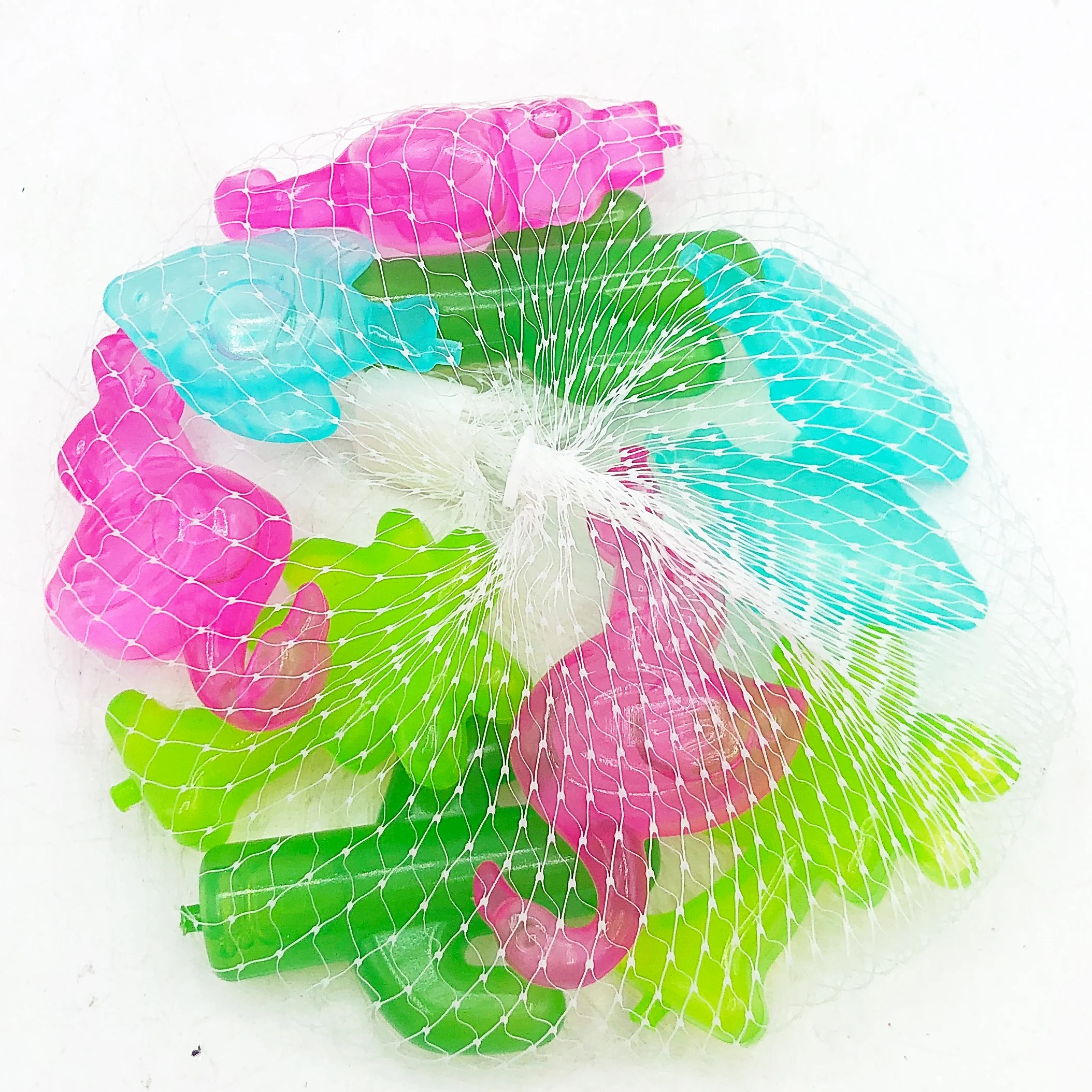 💙 Set of 10 Tropical Reusable Plastic Ice Cubes Flamingo Palm Tree Cactus Fish - Image 3