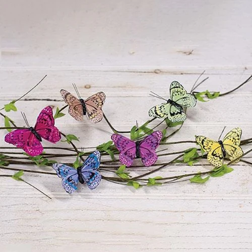 Set of 12 Feather Butterfly Clips - Image 2