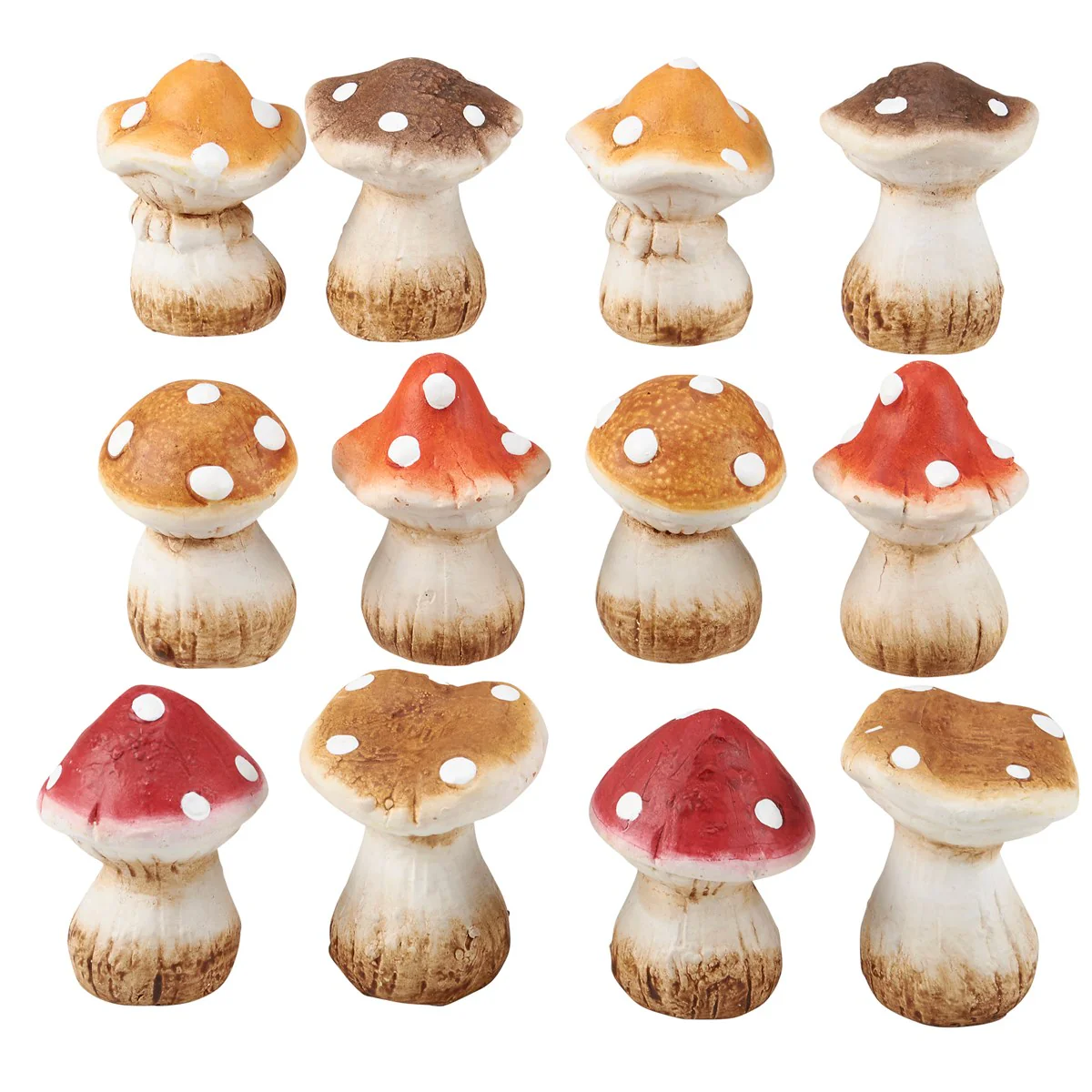 Set of 12 Small Mushrooms Figurines 2.75" H - Image 3