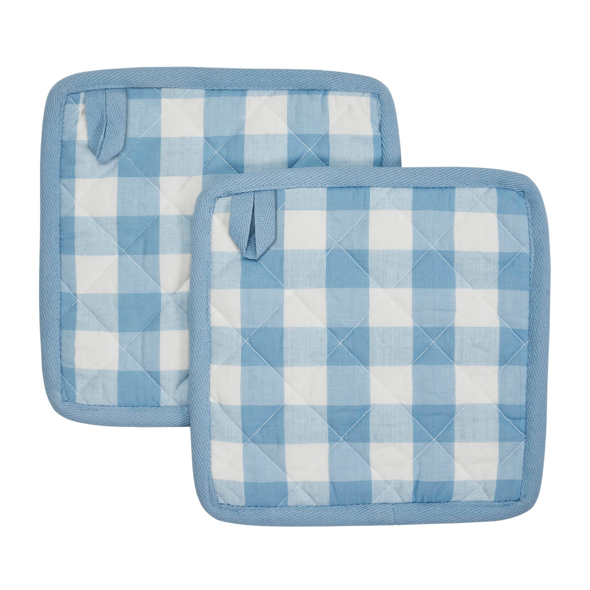 Set of 2 Annie Buffalo Check Blue Pot Holder - Image 2