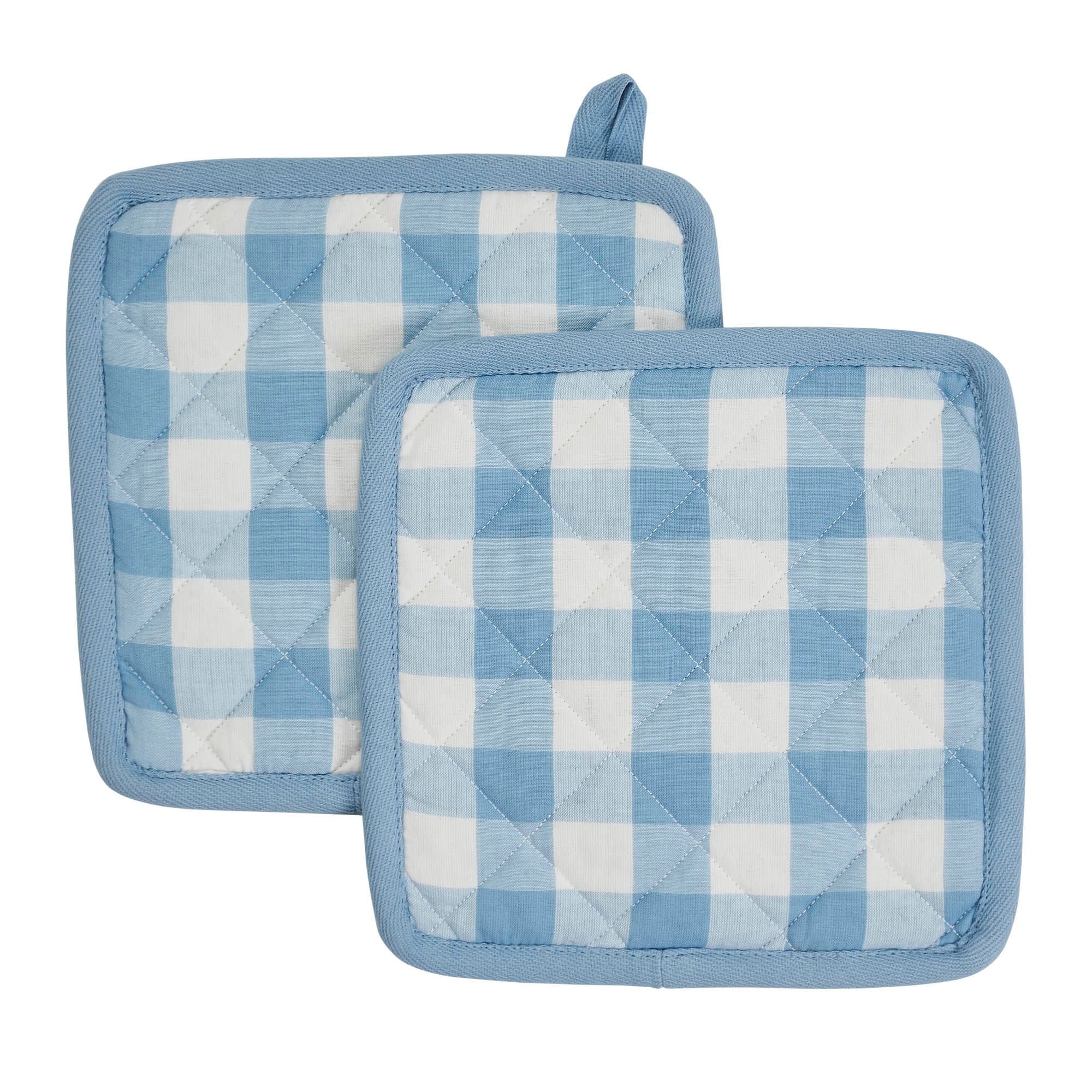 Set of 2 Annie Buffalo Check Blue Pot Holder - Image 5