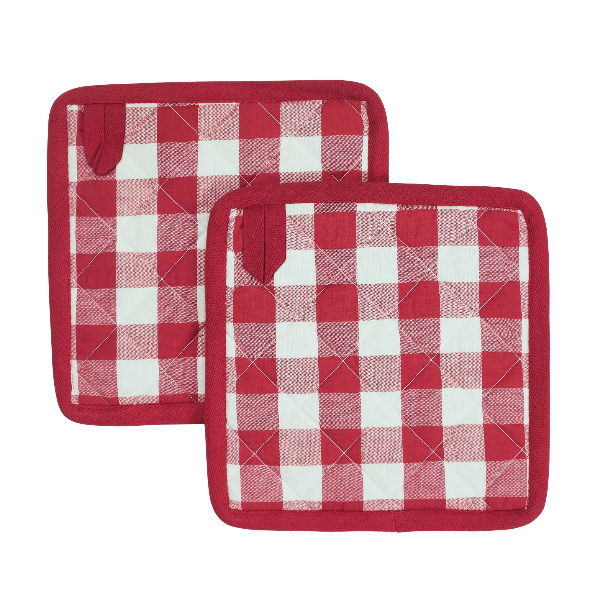 Set of 2 Annie Buffalo Check Red Pot Holders - Image 5