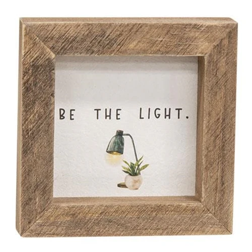 Set of 2 Be The Light and Give It To God And Go To Sleep Mini Framed Signs - Image 4