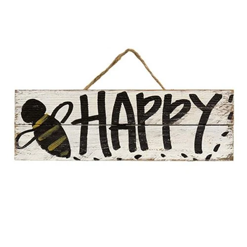 Set of 2 Bee Happy and Kind Hanging Signs - Image 3